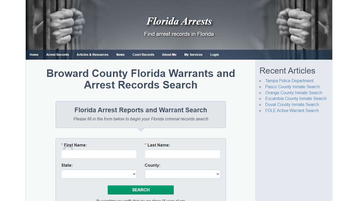 Broward County Florida Warrants and Arrest Records Search ...